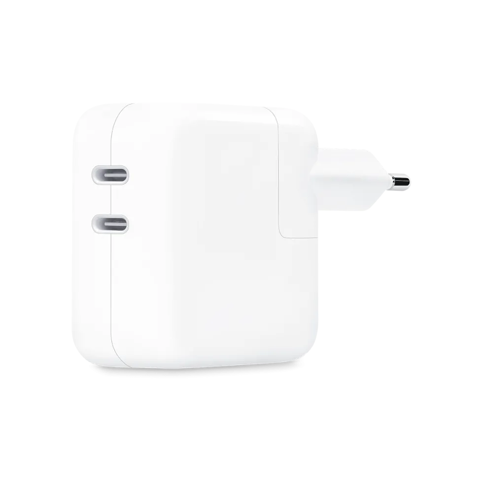 Apple lichtnetadapter van 35W met twee USB-C poorten