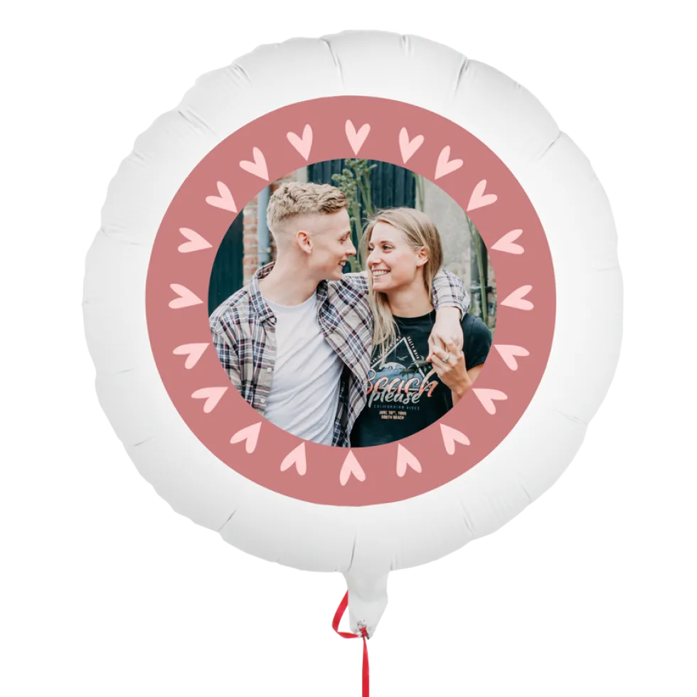 Ballon met foto en tekst