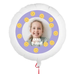 Ballon met foto en tekst