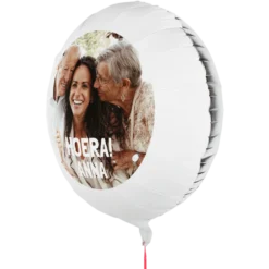 Ballon met foto en tekst