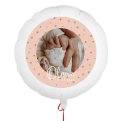 Ballon met foto en tekst