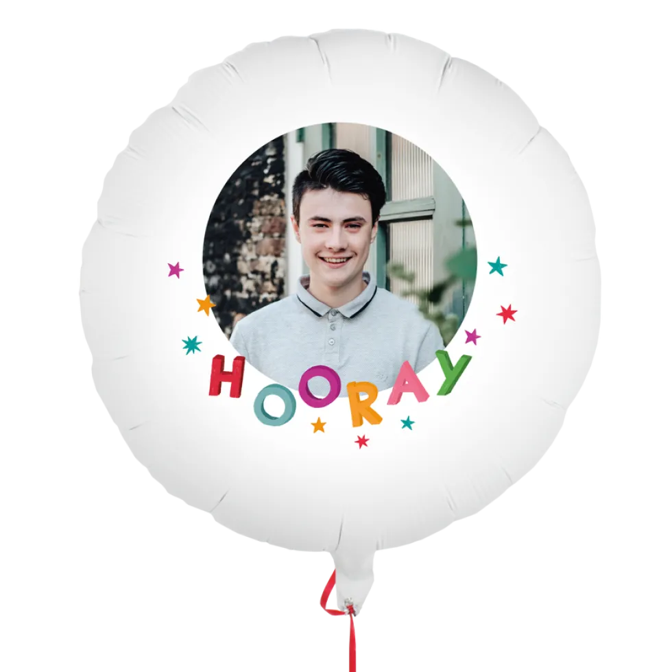 Ballon met foto en tekst