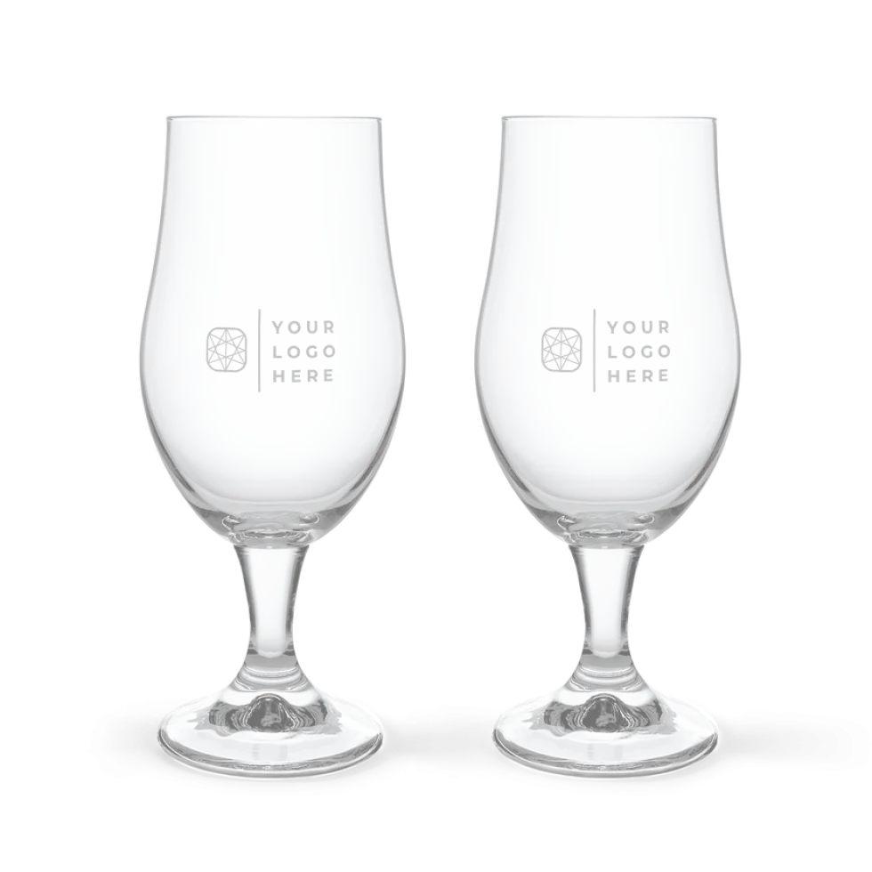 Bier borrelpakket met gegraveerde glazen
