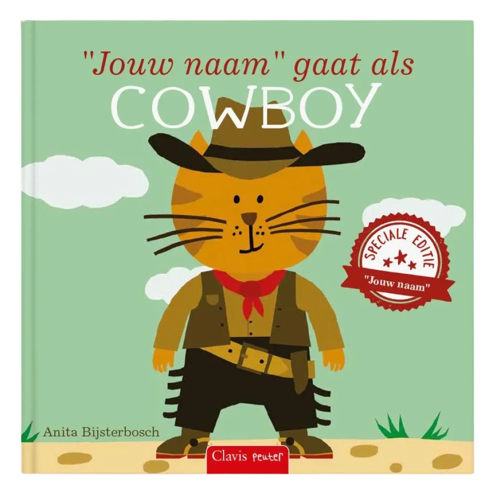 Boek "Ik ga als cowboy" met naam