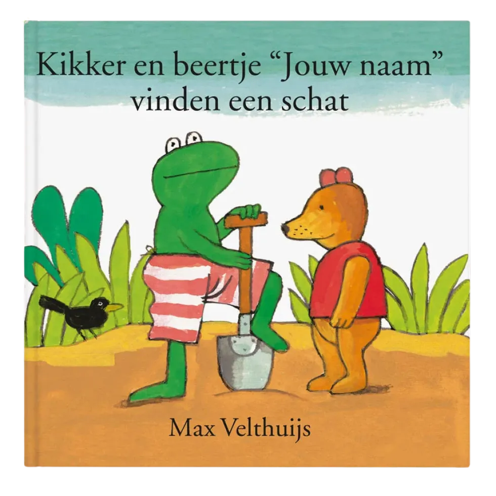 Boek "Kikker en beertje vinden een schat" personaliseren