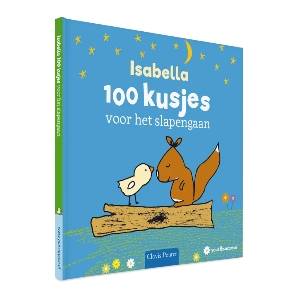 Boek "100 kusjes voor het slapengaan" met naam