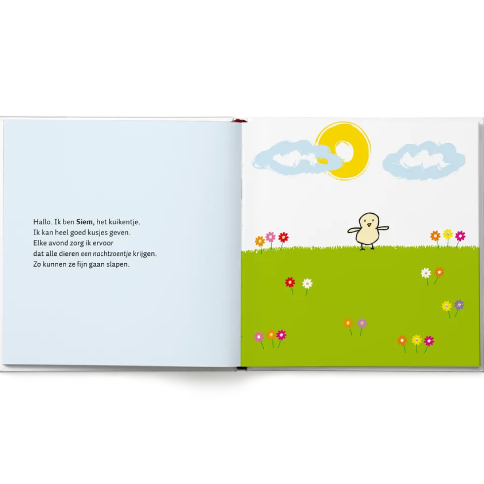 Boek "100 kusjes voor het slapengaan" met naam
