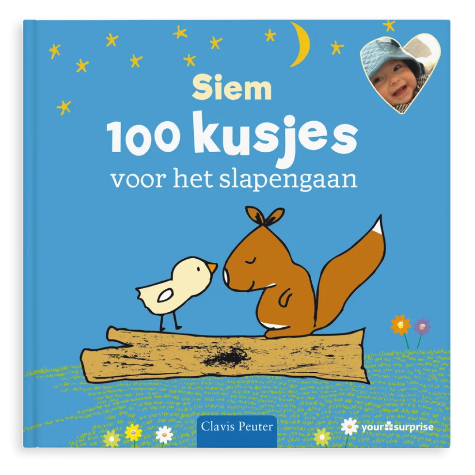 Boek "100 kusjes voor het slapengaan" met naam