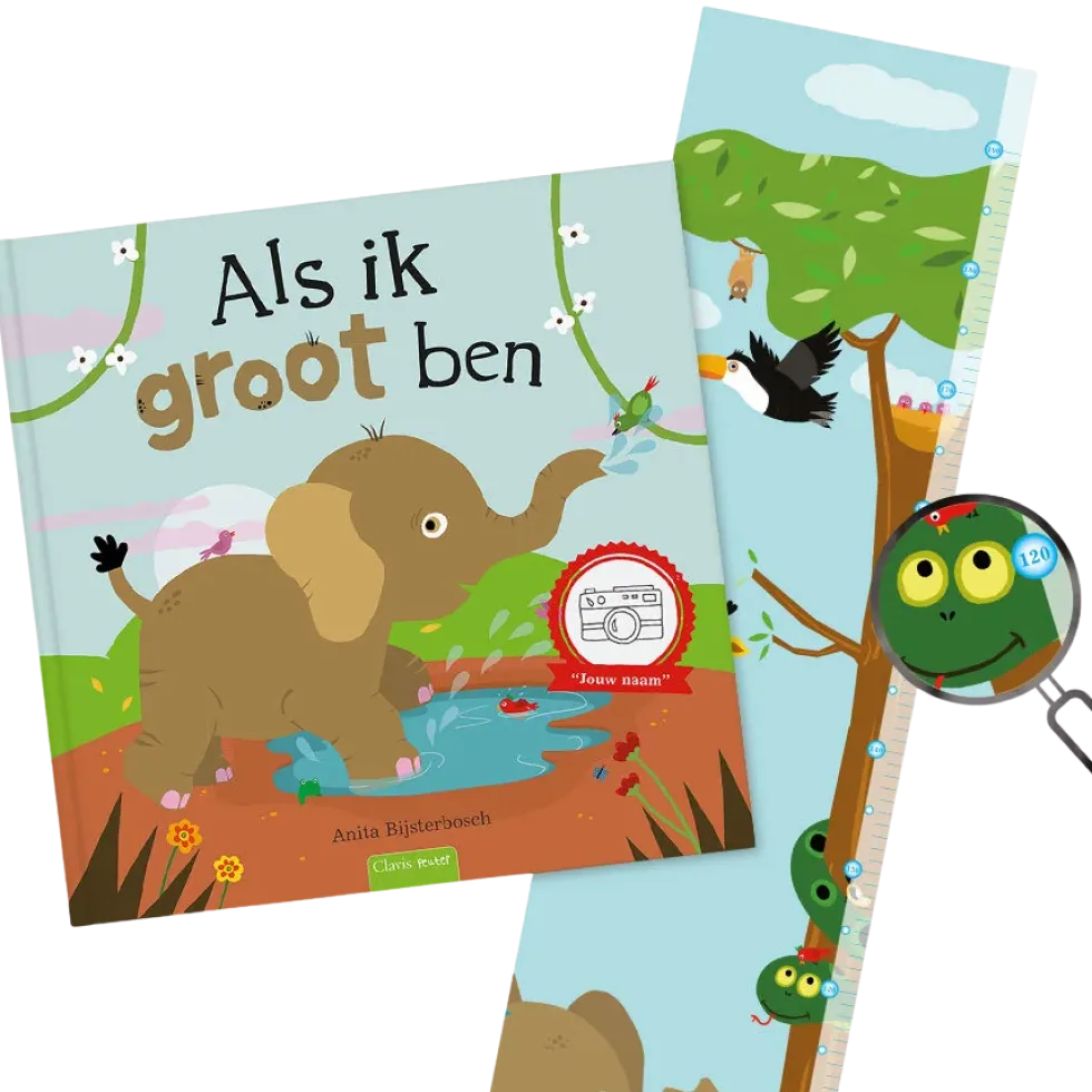 Boek met naam XXL - Als ik groot ben - Incl. groeiposter