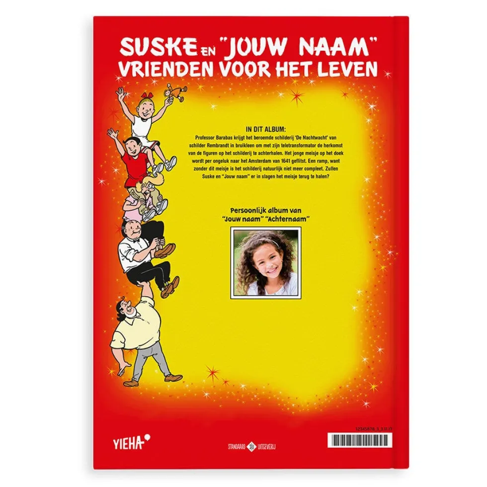 Boek Suske & Wiske "De nachtwachtbrigade" met naam