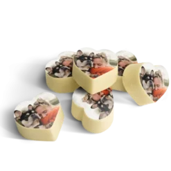 Chocolade hartjes met foto