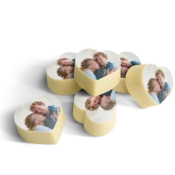 Chocolade hartjes met foto