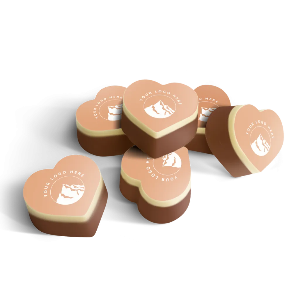 Chocolade hartjes met foto