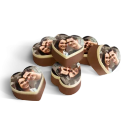 Chocolade hartjes met foto