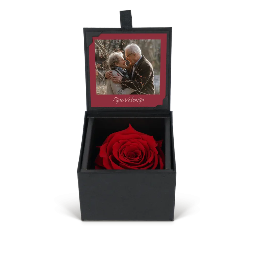 Eeuwige roos met foto afdruk