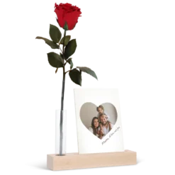 Eeuwige roos met foto standaard