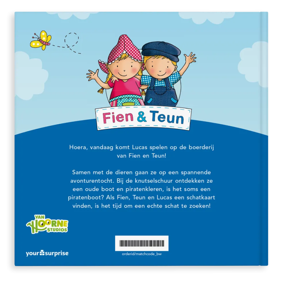 Gepersonaliseerd kinderboek - Fien & Teun 'Zoeken een schat'