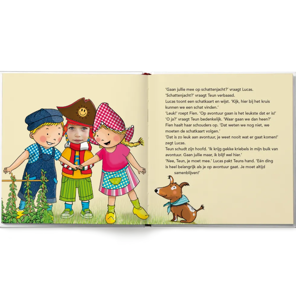 Gepersonaliseerd kinderboek - Fien & Teun 'Zoeken een schat'