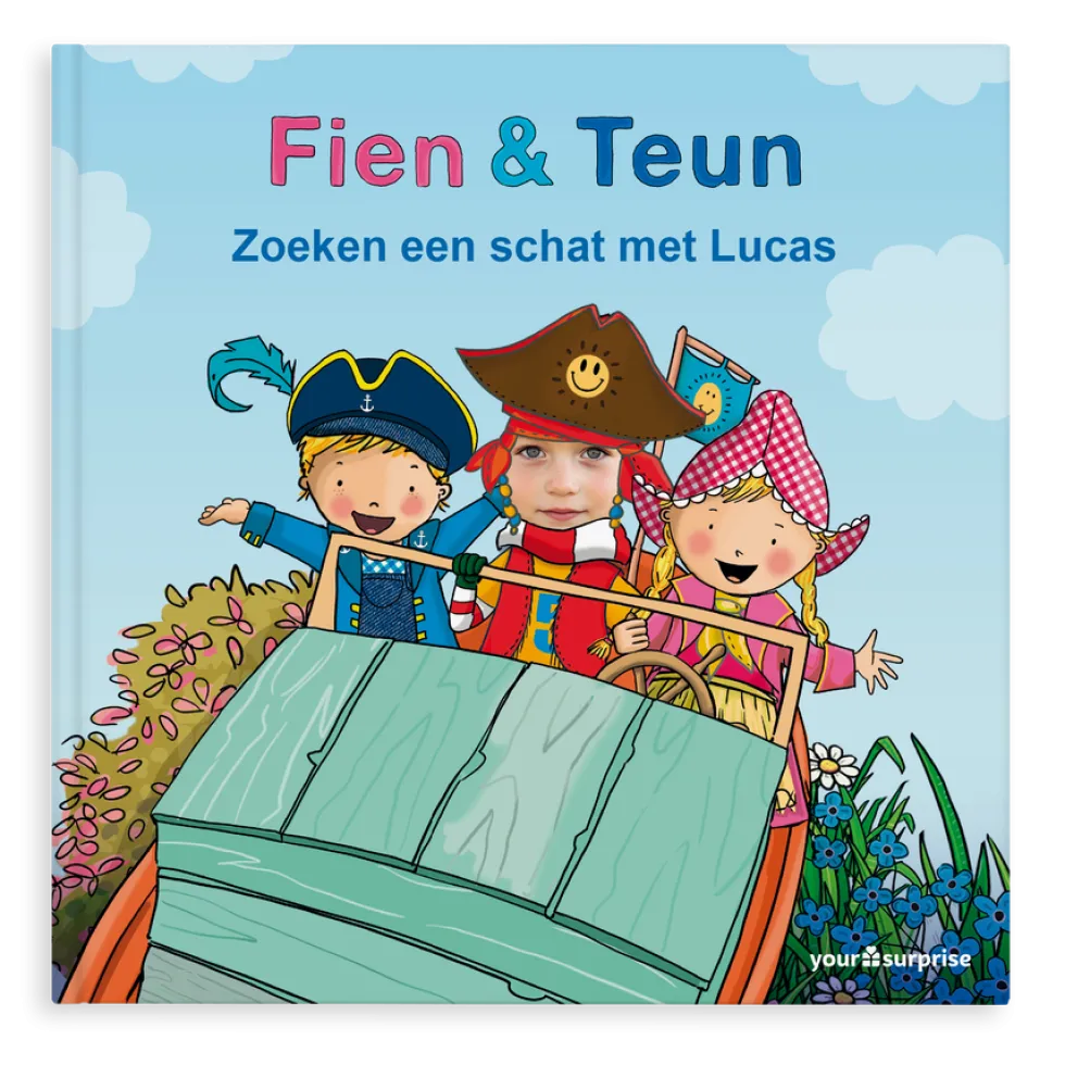 Gepersonaliseerd kinderboek - Fien & Teun 'Zoeken een schat'