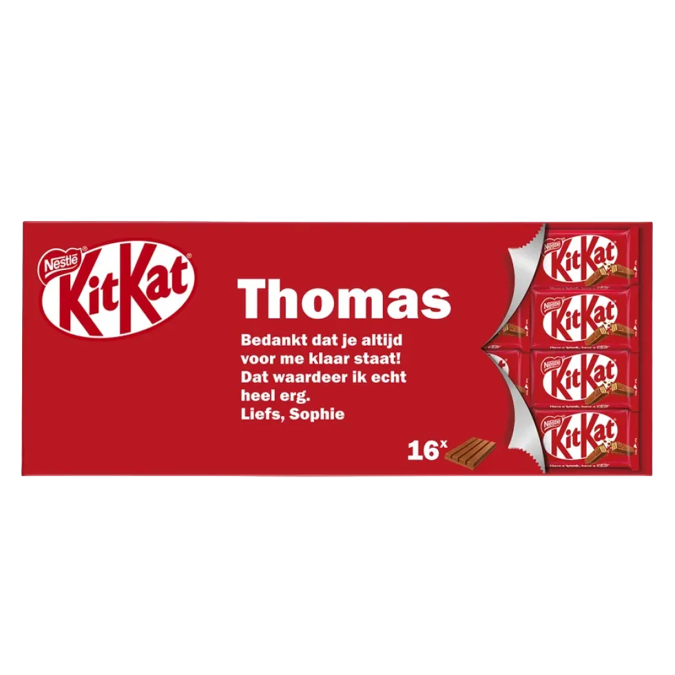 Giant KitKat met naam en foto