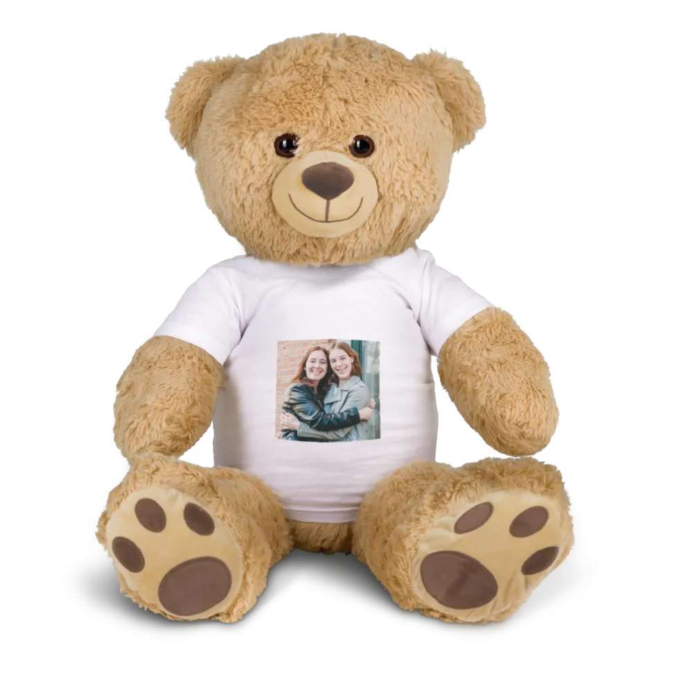 Grote knuffelbeer met foto