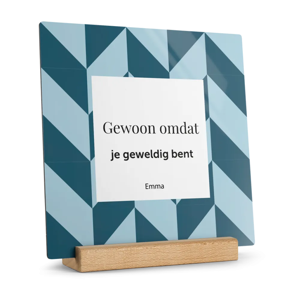 Houten fototegel personaliseren