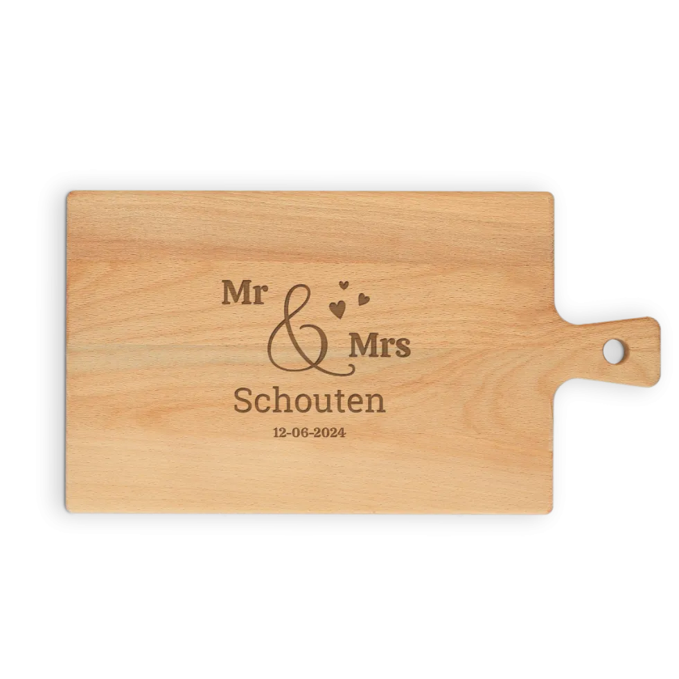 Houten snijplank - Beuken - Rechthoekig - Liggend (M)