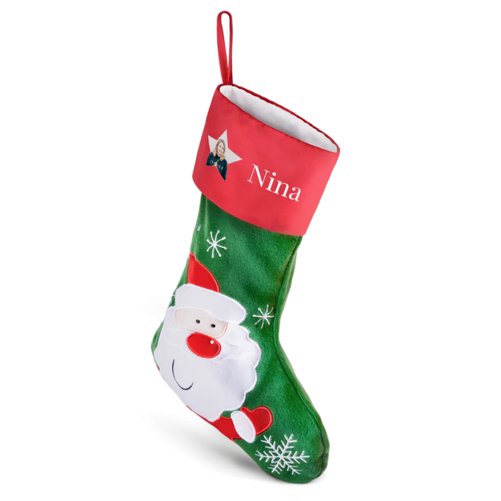 Kerstsok met naam bedrukken