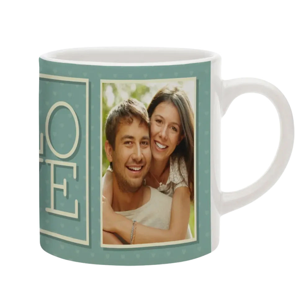 Kleine mok espresso met foto