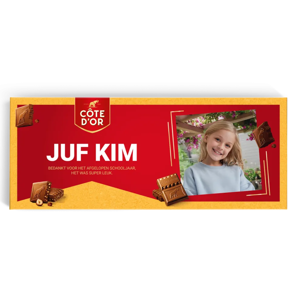 Mega Côte d'Or reep met naam en foto bedrukken