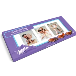 Mega Milka reep met naam en foto bedrukken