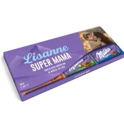 Mega Milka reep met naam en foto bedrukken