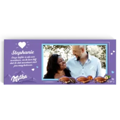 Mega Milka reep met naam en foto bedrukken
