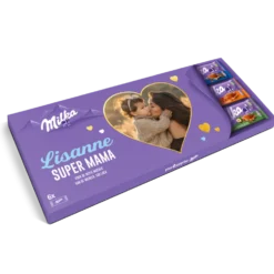 Mega Milka reep met naam en foto bedrukken