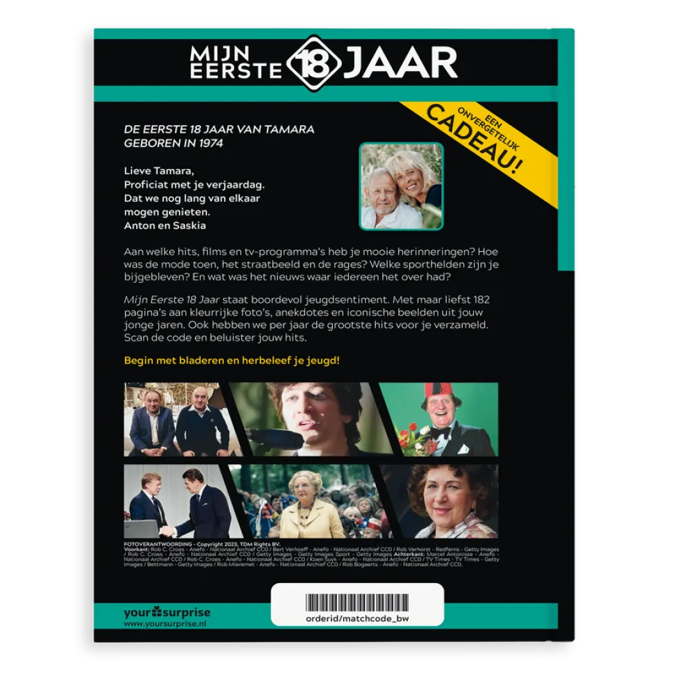 Mijn eerste 18 jaar - boek personaliseren