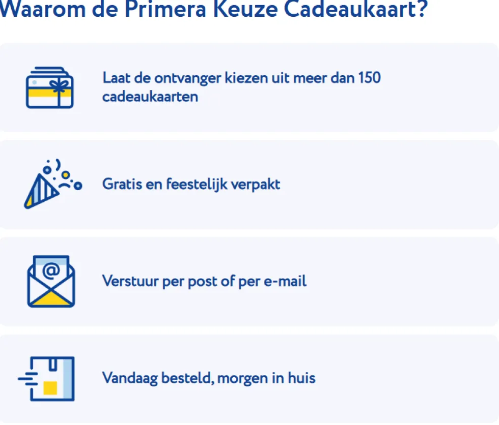 Primera Keuze Code Speciaal voor jou