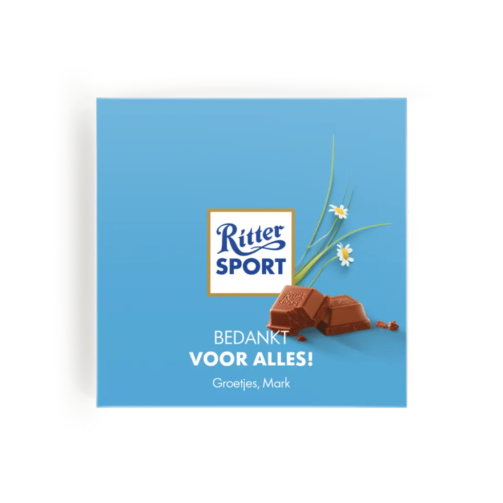 Ritter Sport chocolade personaliseren