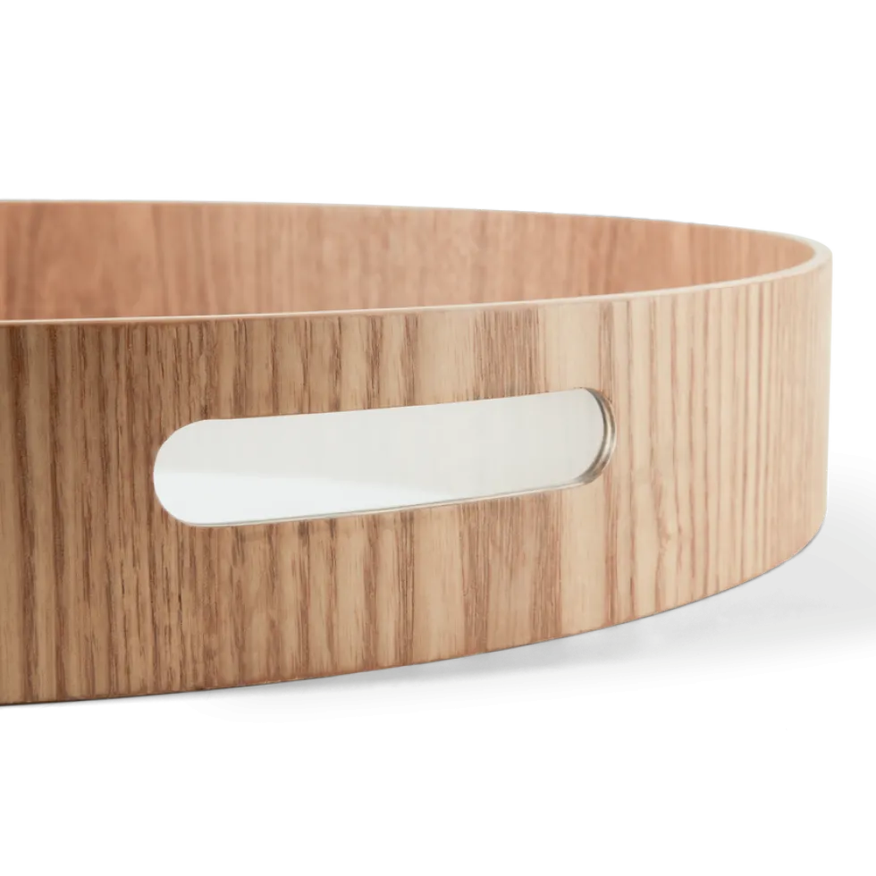 Rond dienblad Houtlook - 40 cm