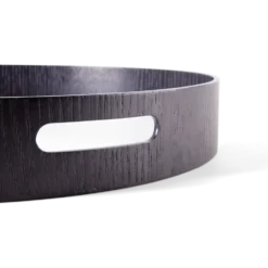Rond dienblad zwart - 30 cm