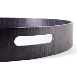 Rond dienblad zwart - 40 cm