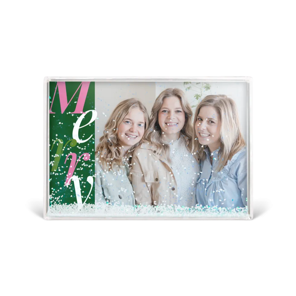 Sneeuwblok personaliseren met foto