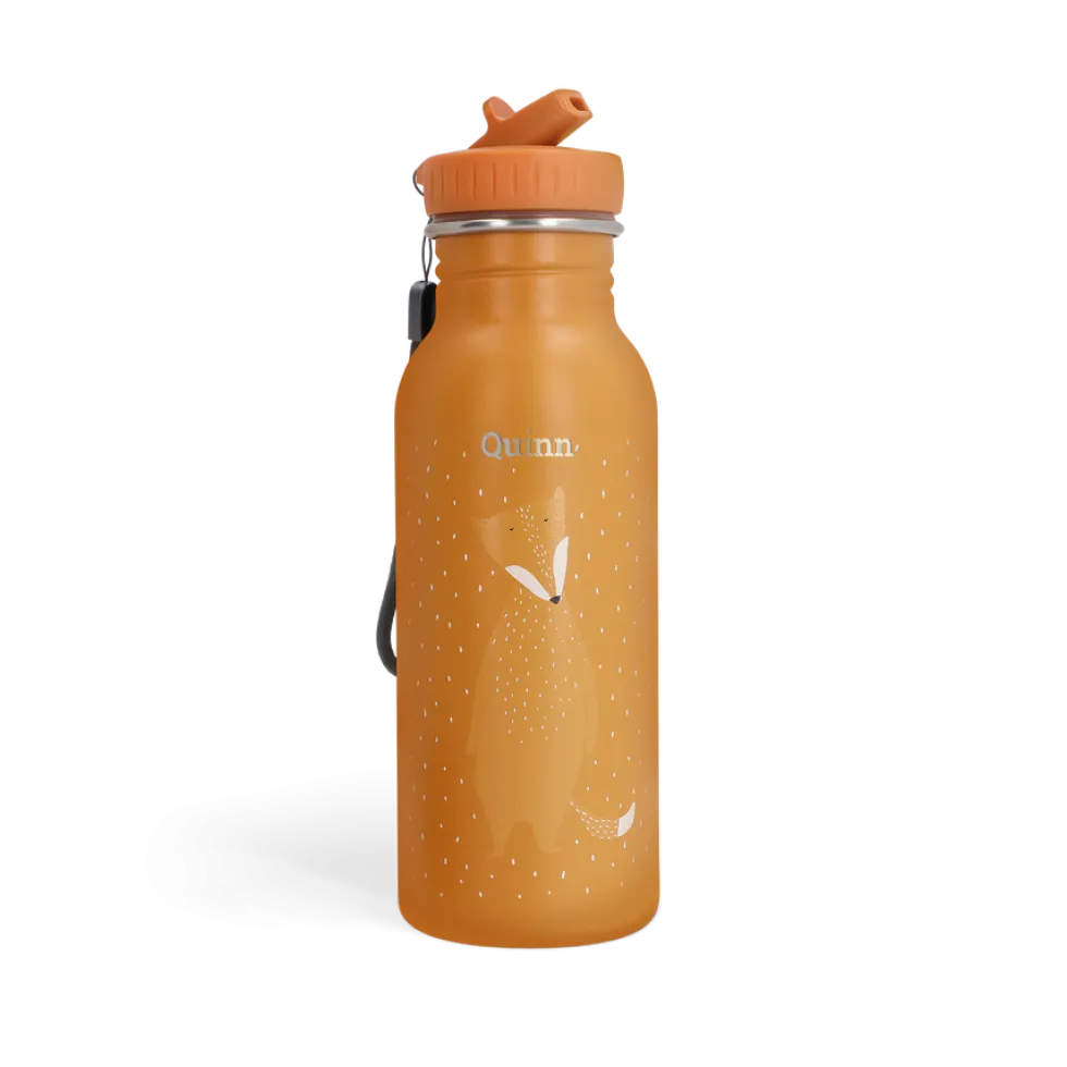 Trixie drinkfles met naam - vos