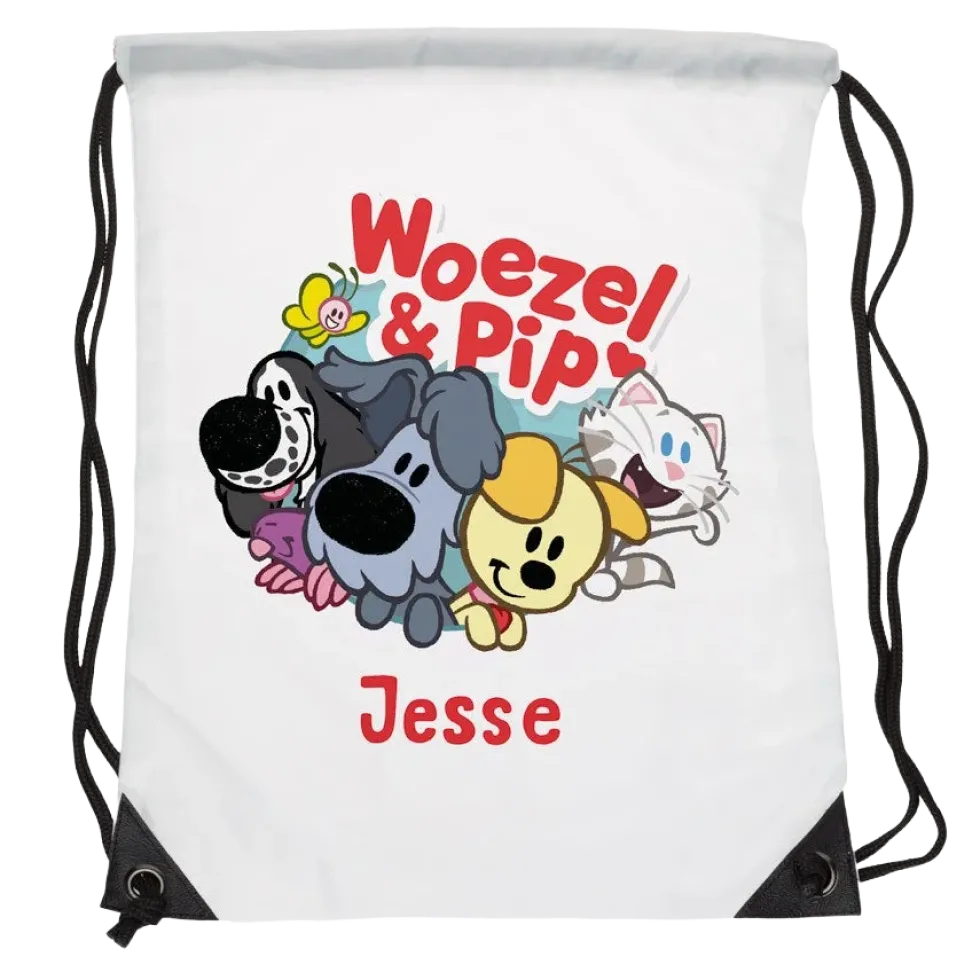 Woezel & Pip gymtas met eigen naam